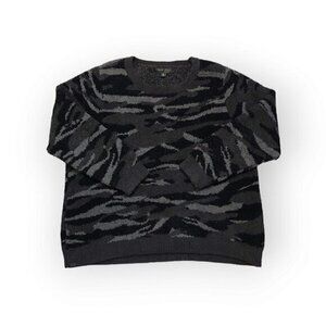 Barefoot Dreams Seaside Camo Crewneck Cozychic‎ Knit Sweater Womens 2X